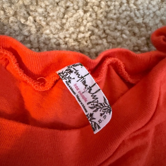 Free People Bright Orange Kids Bodysuit - Picture 3 of 6